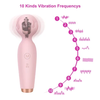 De sex feminin Masturbator 10 Frecvența AV Vibratoare Jucarii Sexuale pentru Femei G-spot Masaj Mini Bagheta Vibrator Stimulator Clitoris