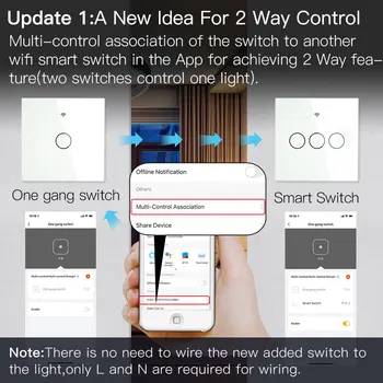 2020 NOU WiFi RF433 Smart Touch Comuta 2/3 Mod de Viață Inteligentă/Tuya App de Control,Alexa Start Google Voice Control 1/2/3 Gasca UE