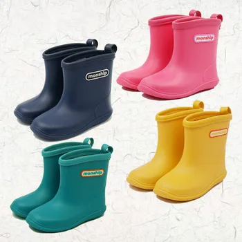 2019 Noua moda Copii Ploaie Cizme Fete Baieti copii pantofi Rainboots Iubitoare Impermeabil Galoși Apa Pantofi Pantofi de Cauciuc A1 27
