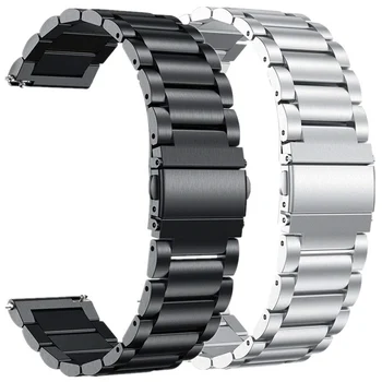 20 22mm Curea de Metal Pentru Ticwatch E 2 E2 S2 Pro ceas Inteligent Brățară Neagră Oameni de Afaceri Watchband pentru Ticwatch Pro 2020 Correa