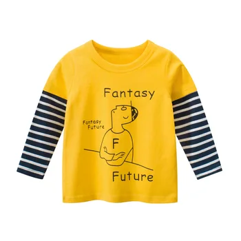 Copii Cu Maneca Lunga T-Shirt Din Bumbac Baieti T Shirt Copii T Shirt Toamna Copii Fete Tatuaj Topuri 2-7 Ani Copii Haine Noi 2020