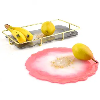 Neregulate Farfurie Mare De Rășină Mucegai Supradimensionate Fructe Tava Pentru Discuri De Rășină Mucegai Transparent Flexibil De Silicon Matrite Meșteșugurilor De Artă Instrumente