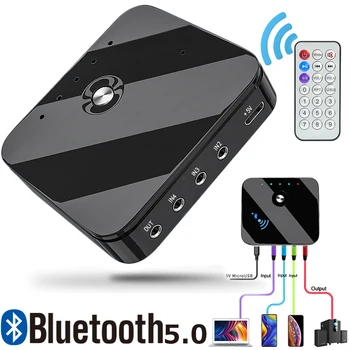 Receptor Bluetooth 5.0 Wireless 3.5 mm Aux Adaptor 3 IN 1 iesire Audio Switcher pentru Masina de PC Amplificator de Putere Difuzor Converter