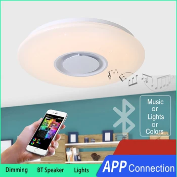 Modern RGB Telecomanda Lumini Plafon Iluminat Dormitor Living Lampă de Plafon Difuzor Bluetooth Decor Acasă Corpuri de iluminat