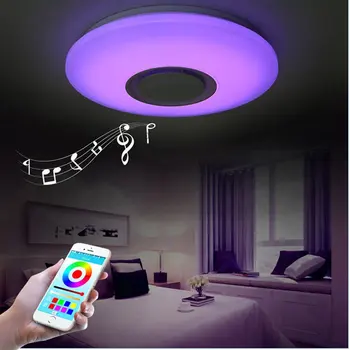 Modern RGB Telecomanda Lumini Plafon Iluminat Dormitor Living Lampă de Plafon Difuzor Bluetooth Decor Acasă Corpuri de iluminat
