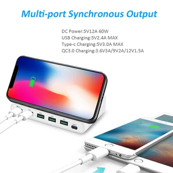 STOD Multi Portul USB Încărcător Wireless 60W Stație de Încărcare de Încărcare Rapidă 3.0 Suport Pentru iPhone X Samsung Huawei Nexus Mi Adaptor