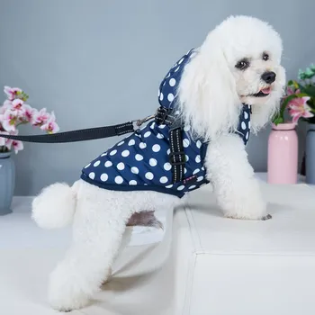 Iarna Reflectorizant Haina Caine Pet Cald Hooded Dot design Vesta Impermeabile Haine de Câine Vestă Pentru întreprinderile Mici Mijlocii Mari Câini
