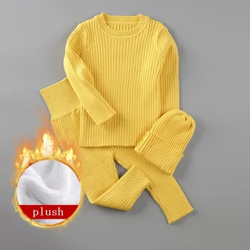 De tip boutique de îmbrăcăminte pentru copii baby boy fata de haine de iarnă Costum copil haine Copii tricotate pulover nou-născut liber 3-piece set