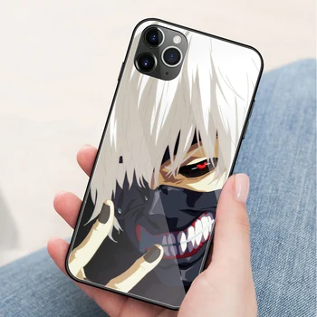 Anime tokoyo ghouls Pentru iphone xs caz sticlă călită caz acoperire pentru iphone 6 6s 7 8 plus x xr xs max 11 pro max DIY caz