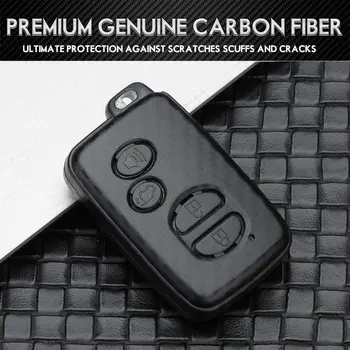 Fibra de Carbon Pentru Toyota 4Runner Land Cruiser Venza Camry Prius-ul Inteligent de la Distanță Fob Acoperi Breloc Protector Geanta Accesorii