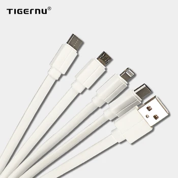 Tigernu 4.0-UN Cablu USB 3 în 1 a se Potrivi pentru iPhone/Android/Tip C/HUAWEI Rapid de Încărcare de Date Cablu Adaptor Încărcător pentru Telefon Samsung