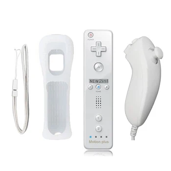 Pentru Nintend Wii 2 in 1 Motion Plus de la Distanță Controler Gamepad Bluetooth Wireless Remote Controle Pentru Wii Nunchuck Joystick Joypad