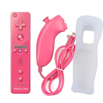 Pentru Nintend Wii 2 in 1 Motion Plus de la Distanță Controler Gamepad Bluetooth Wireless Remote Controle Pentru Wii Nunchuck Joystick Joypad