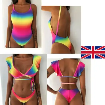Marea BRITANIE NOUĂ Femei Căptușit Set de Bikini Brazilian Monokini Costume de baie costume de Baie Costum de Baie