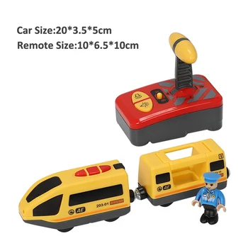 RC Electric Magnetic de cale Ferată Jucarii cu Lumină și Sunet Compatibil cu Thom Piese din Lemn Feroviar Auto Jucarii pentru Copii Cadouri
