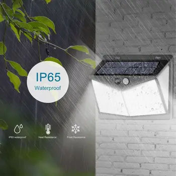 208 Solare LED Lumini în aer liber Led-uri Alimentate Solar Senzor de Mișcare Lampa cu 3 Moduri IP65 rezistent la apa Gradina de Perete de Lumină Pentru Drum Patio