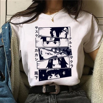 Naruto Harajuku desen Animat Amuzant Tricou Femei de Moda Anime Japonez T-shirt Sasuke Ullzang Grafic Tricou 90 de Top Teuri de sex Feminin