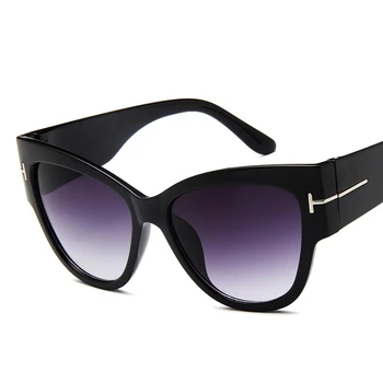 Moda Retro Ochi de Pisică ochelari de Soare pentru Femei Tom Brand Mare T de sex Feminin Nuante Degrade Ochelari de Soare UV400 Oculos de sol feminino