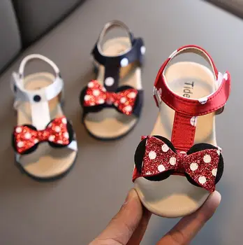 Sandale de vara pentru Copii fete pantofi pentru Sugari Copii sandale Copii Fete Minnie Bow Printesa de Cauciuc Sandale Pantofi