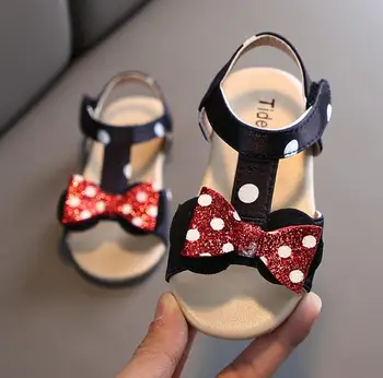 Sandale de vara pentru Copii fete pantofi pentru Sugari Copii sandale Copii Fete Minnie Bow Printesa de Cauciuc Sandale Pantofi