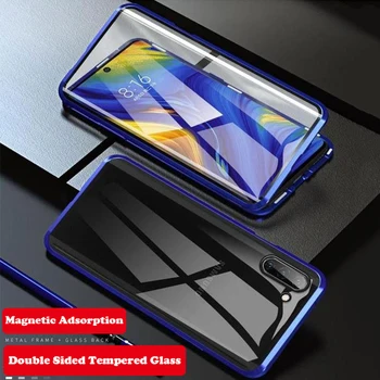 360 Full Magnetice Caz Pentru Samsung Galaxy Nota 20, Ultra S20FE S10 5G S20 Plus A51 A71 A90 A50 A70 A80 Metal Bara S9 Caz de Sticlă
