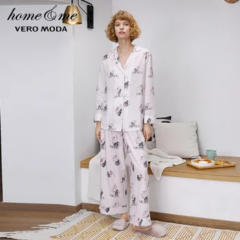 Vero Moda Femei este Bumbac, cu mâneci Lungi Pijamale Seturi de Pijamale | 3193BS504