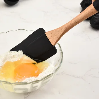 Silicon Ustensilă de Bucătărie Set cu Silicon Maner din Lemn se Lipeasca Vase de Gătit Ustensile Rezistente la Căldură ustensile de Bucătărie Instrumente