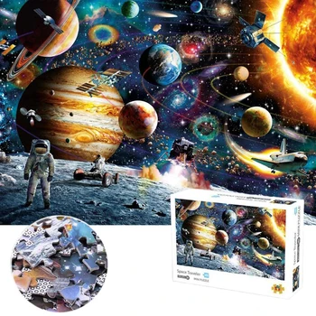 1000PCS Spațiu Puzzle de Hârtie Sistemului Solar Spațiu Puzzle Planete Astronaut Adult Copii DIY Jucărie de Învățământ Puzzle Cadou