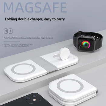 2in1 Magnetic 15W Încărcător Wireless Ori pentru iPhone 12 Pro Max Mini Magsafe de Încărcare Rapidă Wireless Stand pentru Apple iWatch 6 5 4 3