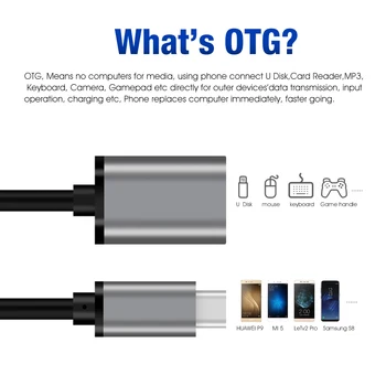 C USB OTG Cablu USB 2.0 USB 3.0 3.1 Adaptor OTG tip c OTG pentru samsung galaxy s8 s9 HUAWEI P10 P20 mate10 pro pentru Macbook 20cm