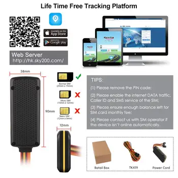 4G LTE FDD Tracker Auto cu Localizare prin GPS rezistent la apa IP65 Taie Ulei de Vibrații Alarmă SOS de Viață Gratuit APP GPS Tracker Auto Dispozitiv de Urmărire