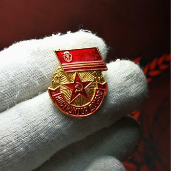 Uniunea sovietică CCCP Acordate Pentru Terenuri Mare Sprijin Aerian, Membru al Asociației, Medalia de URSS Red Star Steagul Roșu Forțelor de Rezervă Aluminiu Insigna