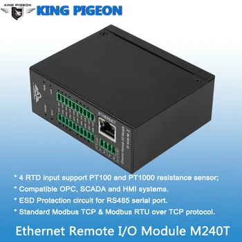Ethernet Modul de Achiziție de Date 8 Intrări RTD Sprijină PT100 sau PT1000 modbus tcp io modulul de Monitorizare a Temperaturii M340T