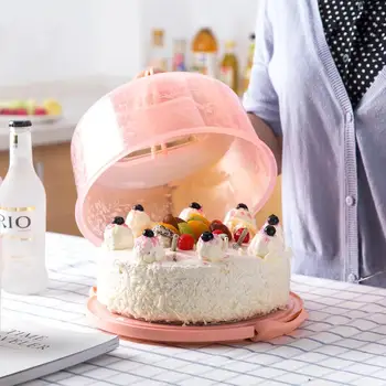 Plastic Tort Rotund Caseta de Caz, Titularul Desert Recipient Torta de Patiserie Cutie de Depozitare pentru Ziua de naștere Petrecere de Nunta, Accesorii de Bucătărie