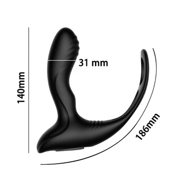 Încălzire Anal Plug Vibrator anal sex Masculin, Prostata pentru Masaj cu Inel de Control de la Distanță Anal Vibrații Intarziere Ejaculare Jucarii Sexuale