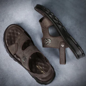 2020 Vinde Bine pentru Bărbați Sandale Retro Stil Confortabil anti-alunecare Moale Fund Gros de Agrement pus Piciorul Papuci de Plaja Barbati Sandale