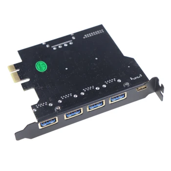 5 Porturi PCI-E USB 3.0 1 Port Tip C și 4-Port introduceți Un Card de Expansiune PCIe cu 15 pini de Alimentare SATA + 19 pin USB 3.0 Conector