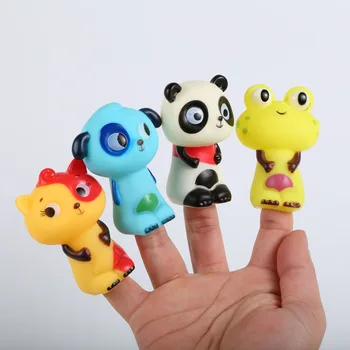 4buc Animal Interactiv Marionetă Deget Papusa Set de Învățământ Cunoaștere Desene animate Jucării pentru Băieți și Fete de Ziua Populare Cadouri
