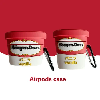 Creative inghetata AirPods Caz Silicon Moale 1/2/3 dai Apple Wireless Bluetooth pentru căști caz