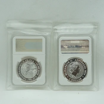 1buc Perth Mint Animale Australian O Uncie Troy Kookaburra 999 Argint Placat cu lingouri, Monede cu PCCB caz