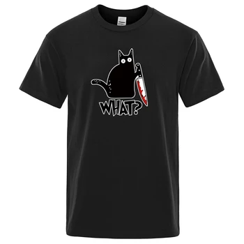 Desene animate Pisica Neagra Print T-shirt Hip Hop Casual Barbati Tricou de Moda 2019 Vara din Bumbac de Înaltă Calitate Raglan pentru Barbati Topuri Streetwear