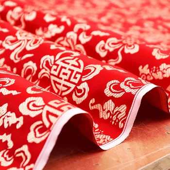Chineză satin de matase tesatura brocart, jacquard țesături despicare material pentru cusut cheongsam și kimono