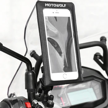 Motociclete Biciclete Impermeabil Impermeabil Telefon Mobil De Navigare Suport Telefon Mobil Sac Clar Stabil Ecran Tactil În Aer Liber