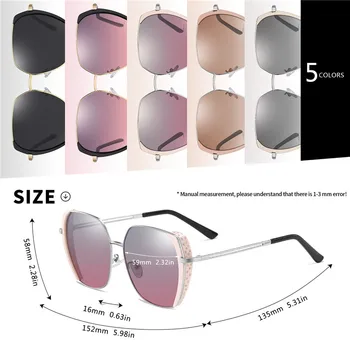 AOFLY BRAND Polarizat Femei ochelari de Soare Gradient Lens Lux Designer de sex Feminin Supradimensionat Pătrat ochelari de Soare Pentru Femei Ochelari de cal UV400