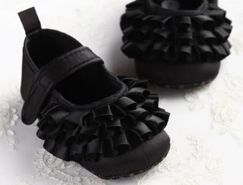 Pantofi pentru copii fete nou-născut blk swan satin pantofi pentru sugari prewalkers fetițe crib pantofi Non-alunecare de Încălțăminte christenning nunta