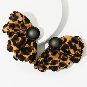 Dvacaman Leopard De Imprimare Pânză De Cercei Pentru Femei De Iarnă Rășină Picătură Cercei Lady Petrecere Legăna Cercei Bijuterii En-Gros De Crăciun