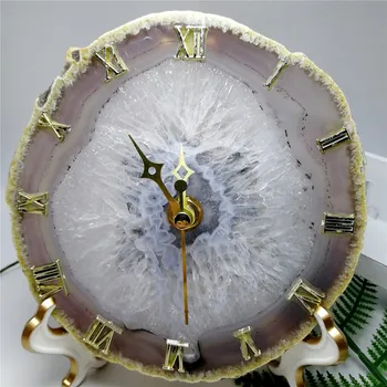 120-130mm naturale agat felie de mână cristal meșteșug ceas de vindecare de cristal decor