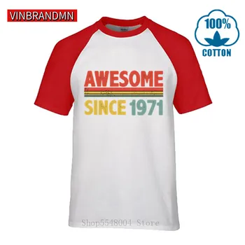 Vintage 1971 T camasa barbati Retro Născut în 1971 T-shirt-a 49-a Aniversare Cadou Perfect tricou pentru Tata TATA BF tricou Topuri Camiseta