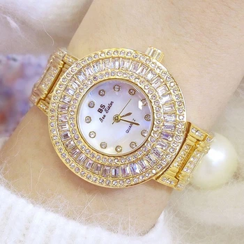 Ceasuri De Aur Pentru Femei 2020 Brand De Ceasuri De Lux Brand Faimos Diamant Cristal De Cuarț De Aur Doamnelor Ceas Feminino Montres Femme