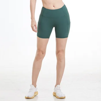 NWT Sport Atletic pantaloni Scurți de Sport Femei cu Talie Înaltă Unt Simt Pantaloni cu Două Buzunar Lateral
